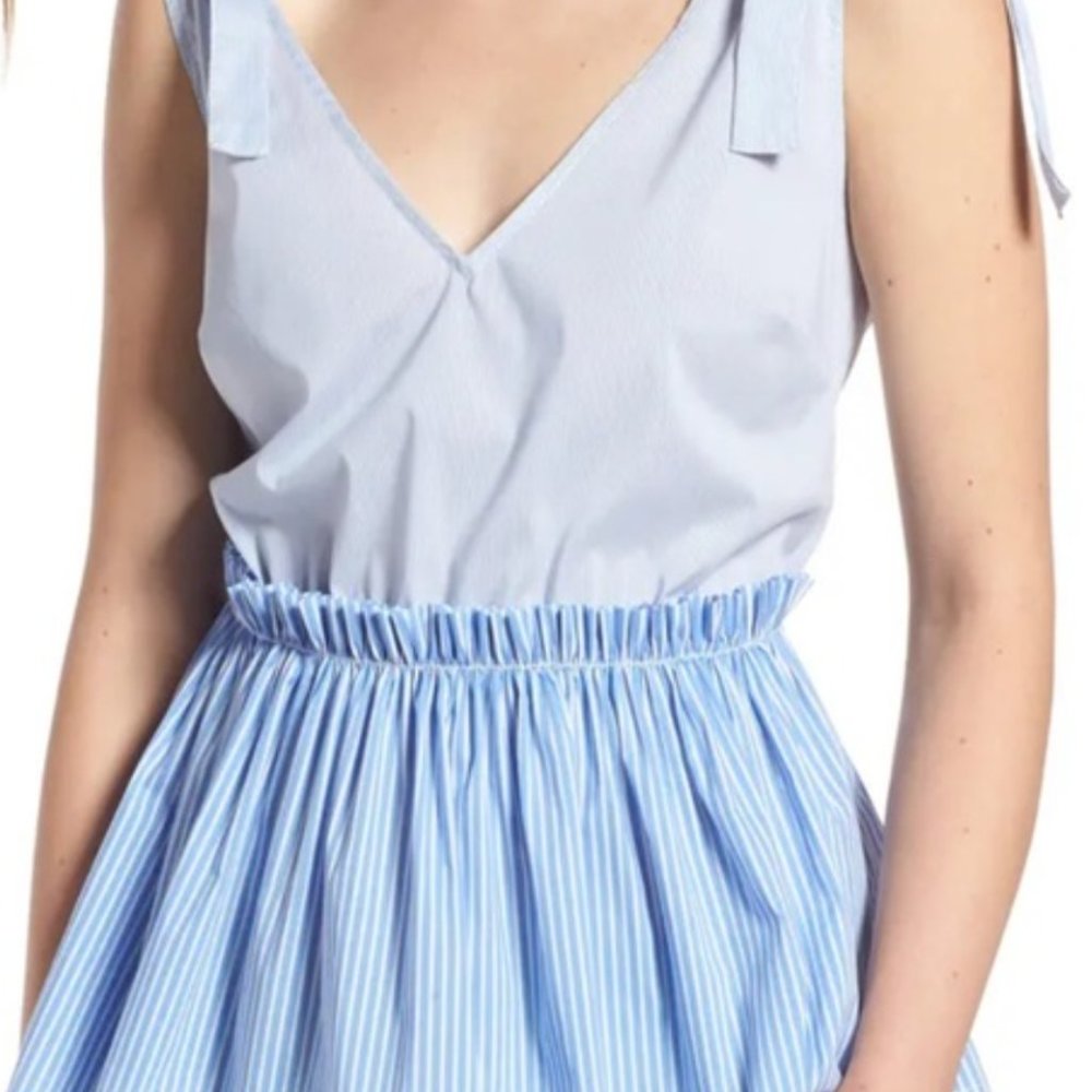 Treasure & Bond blue peplum top size Small
